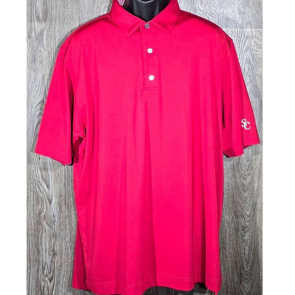 FootJoy Golf Polo Shirt Mens XL Extra Large Short Sleeve Red Athletic Sport
